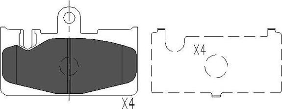 Kavo Parts KBP-9073 - Əyləc altlığı dəsti, əyləc diski furqanavto.az