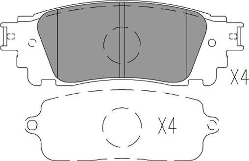 Kavo Parts KBP-9149 - Əyləc altlığı dəsti, əyləc diski www.furqanavto.az