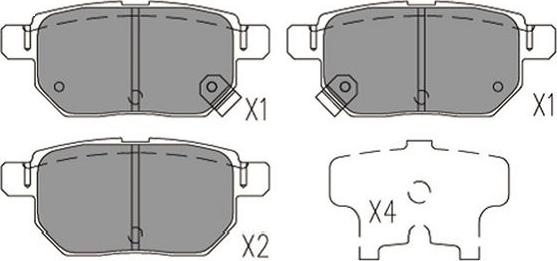 Kavo Parts KBP-9144 - Əyləc altlığı dəsti, əyləc diski furqanavto.az