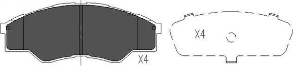 Kavo Parts KBP-9102 - Əyləc altlığı dəsti, əyləc diski furqanavto.az