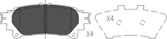 Kavo Parts KBP-9111 - Əyləc altlığı dəsti, əyləc diski furqanavto.az