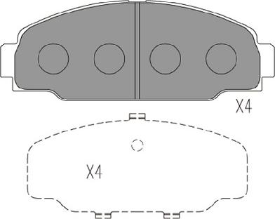 Kavo Parts KBP-9131 - Əyləc altlığı dəsti, əyləc diski furqanavto.az