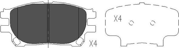 Kavo Parts KBP-9121 - Əyləc altlığı dəsti, əyləc diski furqanavto.az