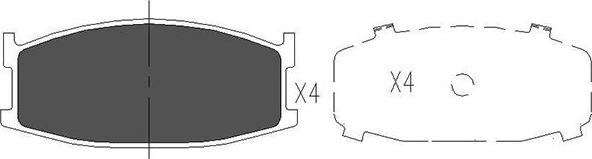 Kavo Parts KBP-4548 - Əyləc altlığı dəsti, əyləc diski furqanavto.az