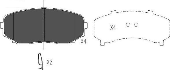 Kavo Parts KBP-4558 - Əyləc altlığı dəsti, əyləc diski www.furqanavto.az