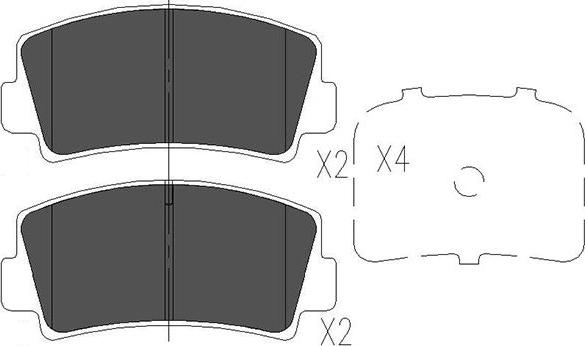 Kavo Parts KBP-4552 - Əyləc altlığı dəsti, əyləc diski furqanavto.az