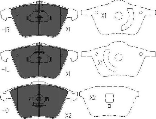 Kavo Parts KBP-4569 - Əyləc altlığı dəsti, əyləc diski furqanavto.az