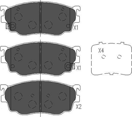 Kavo Parts KBP-4509 - Əyləc altlığı dəsti, əyləc diski furqanavto.az