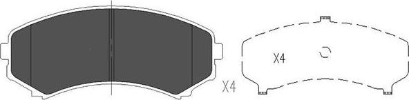 Kavo Parts KBP-4504 - Əyləc altlığı dəsti, əyləc diski furqanavto.az