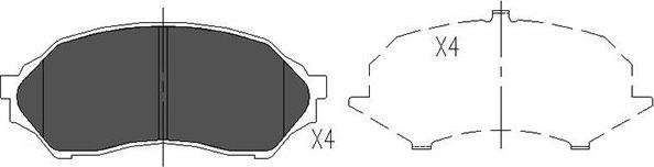 Kavo Parts KBP-4505 - Əyləc altlığı dəsti, əyləc diski furqanavto.az