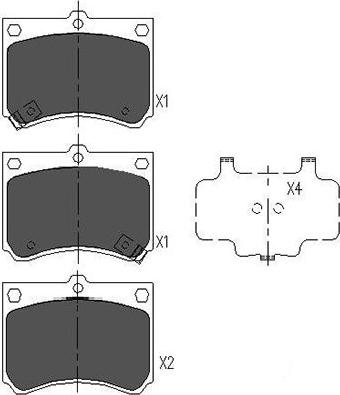 Kavo Parts KBP-4502 - Əyləc altlığı dəsti, əyləc diski furqanavto.az