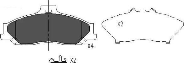 Kavo Parts KBP-4510 - Əyləc altlığı dəsti, əyləc diski furqanavto.az