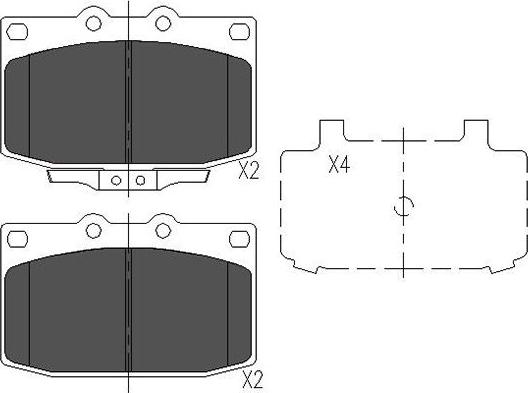 Kavo Parts KBP-4518 - Əyləc altlığı dəsti, əyləc diski furqanavto.az