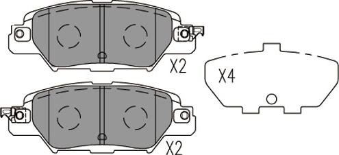 Kavo Parts KBP-4582 - Əyləc altlığı dəsti, əyləc diski furqanavto.az