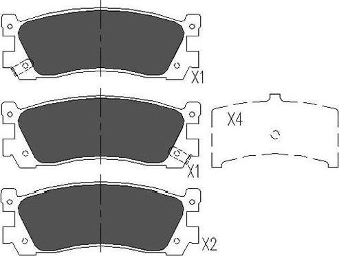 Kavo Parts KBP-4536 - Əyləc altlığı dəsti, əyləc diski furqanavto.az