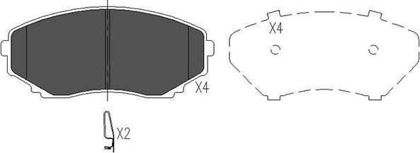 Kavo Parts KBP-4530 - Əyləc altlığı dəsti, əyləc diski furqanavto.az