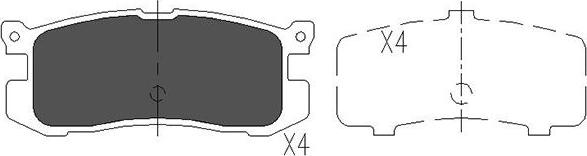 Kavo Parts KBP-4537 - Əyləc altlığı dəsti, əyləc diski furqanavto.az