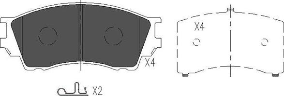 Kavo Parts KBP-4529 - Əyləc altlığı dəsti, əyləc diski furqanavto.az