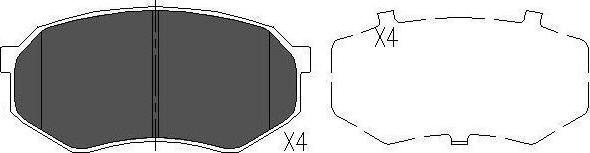 Kavo Parts KBP-4524 - Əyləc altlığı dəsti, əyləc diski furqanavto.az