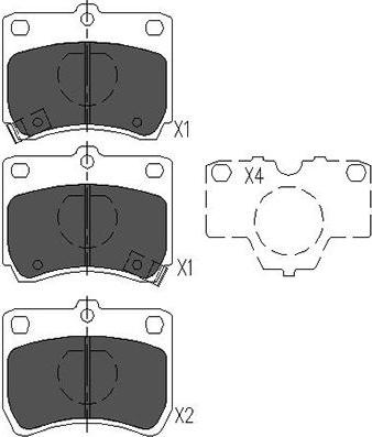 Kavo Parts KBP-4520 - Əyləc altlığı dəsti, əyləc diski furqanavto.az