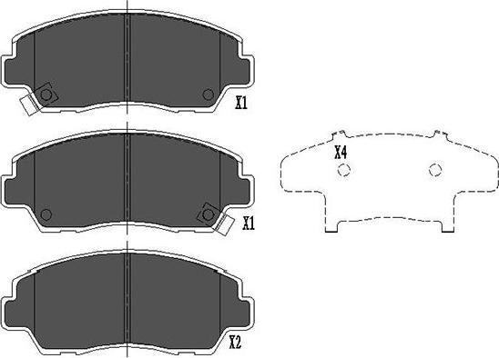 Kavo Parts KBP-4522 - Əyləc altlığı dəsti, əyləc diski furqanavto.az