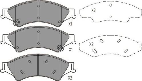 Kavo Parts KBP-4574 - Əyləc altlığı dəsti, əyləc diski furqanavto.az