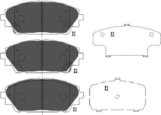 Kavo Parts KBP-4571 - Əyləc altlığı dəsti, əyləc diski furqanavto.az