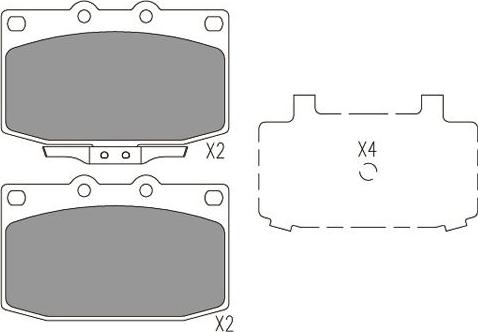 Kavo Parts KBP-4572 - Əyləc altlığı dəsti, əyləc diski furqanavto.az