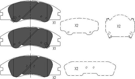 Kavo Parts KBP-4003 - Əyləc altlığı dəsti, əyləc diski furqanavto.az