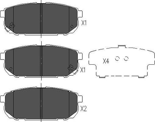 Kavo Parts KBP-4015 - Əyləc altlığı dəsti, əyləc diski furqanavto.az