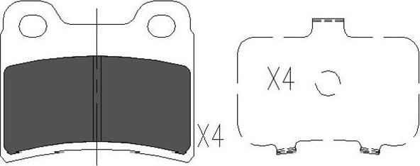 Kavo Parts KBP-4011 - Əyləc altlığı dəsti, əyləc diski furqanavto.az