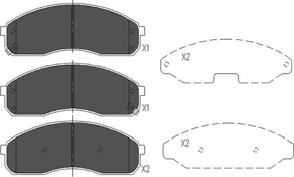 Kavo Parts KBP-4012 - Əyləc altlığı dəsti, əyləc diski furqanavto.az