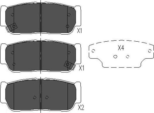 Kavo Parts KBP-4017 - Əyləc altlığı dəsti, əyləc diski furqanavto.az