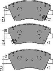 Kavo Parts KBP-4034 - Əyləc altlığı dəsti, əyləc diski furqanavto.az