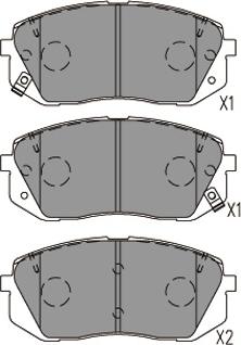 Kavo Parts KBP-4031 - Əyləc altlığı dəsti, əyləc diski furqanavto.az