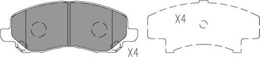 Kavo Parts KBP-5560 - Əyləc altlığı dəsti, əyləc diski furqanavto.az