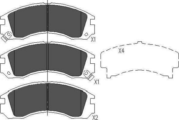 Kavo Parts KBP-5503 - Əyləc altlığı dəsti, əyləc diski furqanavto.az