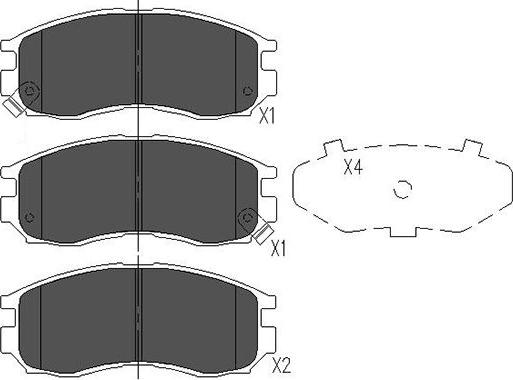 Kavo Parts KBP-5502 - Əyləc altlığı dəsti, əyləc diski furqanavto.az