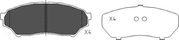 Kavo Parts KBP-5514 - Əyləc altlığı dəsti, əyləc diski furqanavto.az