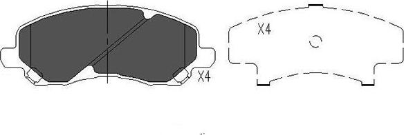 Kavo Parts KBP-5516 - Əyləc altlığı dəsti, əyləc diski furqanavto.az