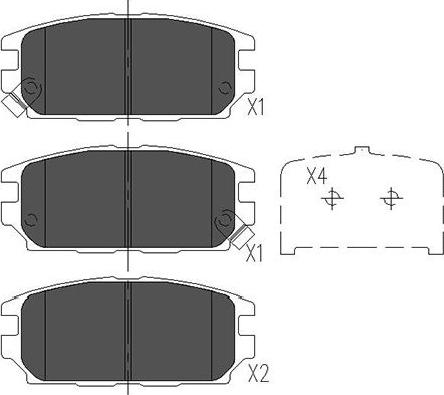 Kavo Parts KBP-5511 - Əyləc altlığı dəsti, əyləc diski furqanavto.az