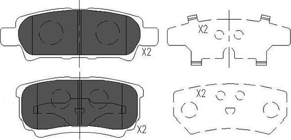 Kavo Parts KBP-5518 - Əyləc altlığı dəsti, əyləc diski furqanavto.az