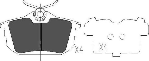 Kavo Parts KBP-5513 - Əyləc altlığı dəsti, əyləc diski furqanavto.az