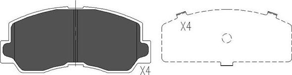 Kavo Parts KBP-5532 - Əyləc altlığı dəsti, əyləc diski furqanavto.az