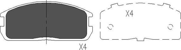 Kavo Parts KBP-5524 - Əyləc altlığı dəsti, əyləc diski furqanavto.az