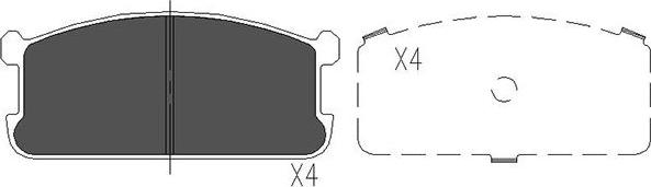 Kavo Parts KBP-5521 - Əyləc altlığı dəsti, əyləc diski furqanavto.az