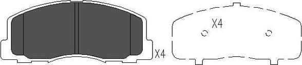 Kavo Parts KBP-5523 - Əyləc altlığı dəsti, əyləc diski furqanavto.az