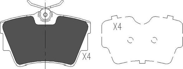 Kavo Parts KBP-6593 - Əyləc altlığı dəsti, əyləc diski furqanavto.az