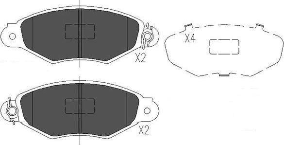 Kavo Parts KBP-6565 - Əyləc altlığı dəsti, əyləc diski furqanavto.az