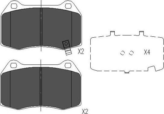 Kavo Parts KBP-6561 - Əyləc altlığı dəsti, əyləc diski furqanavto.az